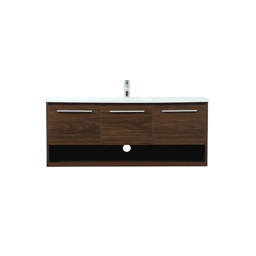 Elegant Kitchen/Bath Roman 48" Single Bathroom Vanity, Walnut - VF43548MWT