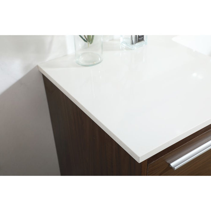 Elegant Kitchen/Bath Roman 48" Single Bathroom Vanity, Walnut