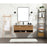 Elegant Roman 48" Single Bathroom Vanity, Walnut/Backsplash
