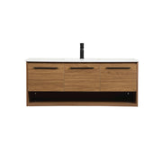 Elegant Kitchen/Bath Roman 48" Single Bathroom Vanity, Walnut Brown - VF43548WB