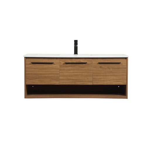 Elegant Kitchen/Bath Roman 48" Single Bathroom Vanity, Walnut Brown - VF43548WB