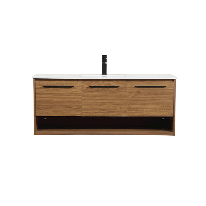 Elegant Kitchen/Bath Roman 48" Single Bathroom Vanity, Walnut Brown - VF43548WB