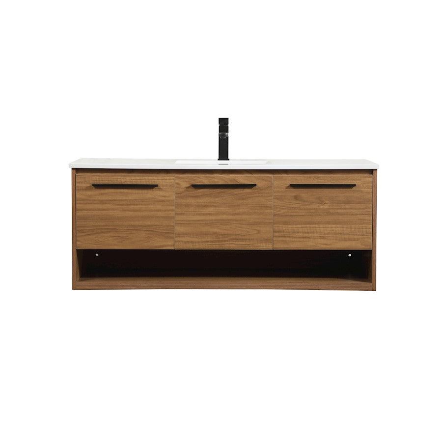 Elegant Kitchen/Bath Roman 48" Single Bathroom Vanity, Walnut Brown - VF43548WB