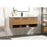 Elegant Roman 48" Single Bathroom Vanity, Walnut Brown/Backsplash