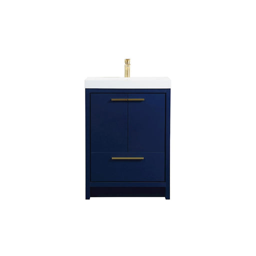 Elegant Kitchen/Bath Wyatt 24" Single Bathroom Vanity, Blue - VF46024MBL