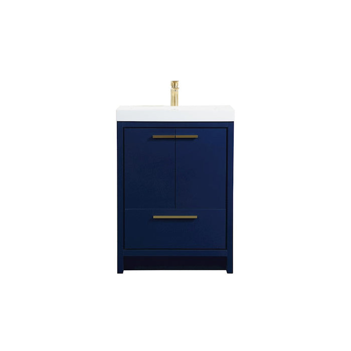Elegant Kitchen/Bath Wyatt 24" Single Bathroom Vanity, Blue - VF46024MBL
