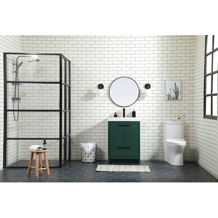 Elegant Kitchen/Bath Wyatt 24" Single Bathroom Vanity, Blue