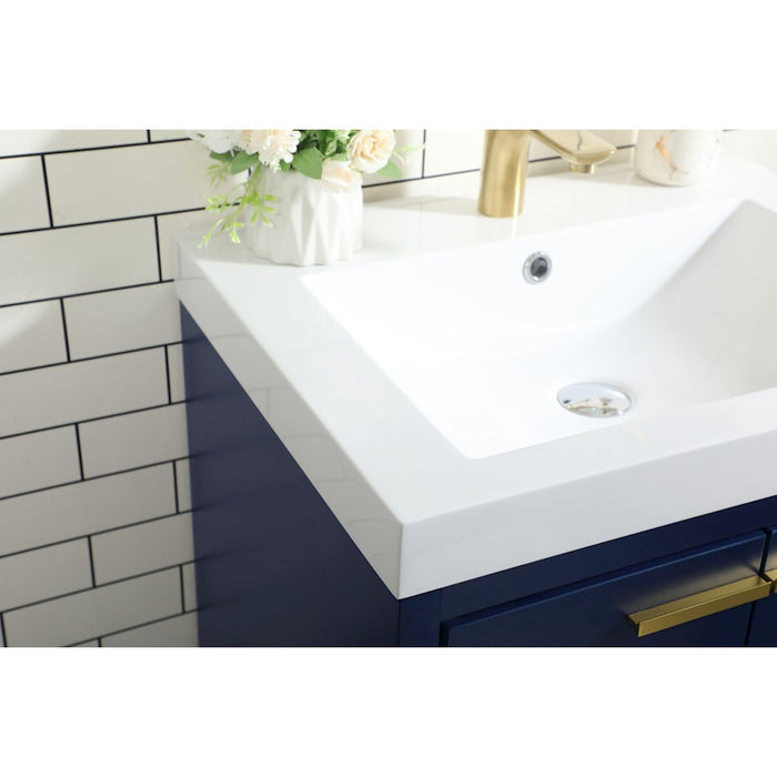 Elegant Kitchen/Bath Wyatt 24" Single Bathroom Vanity, Blue