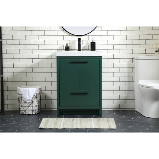 Elegant Kitchen/Bath Wyatt 24" Single Bathroom Vanity, Green