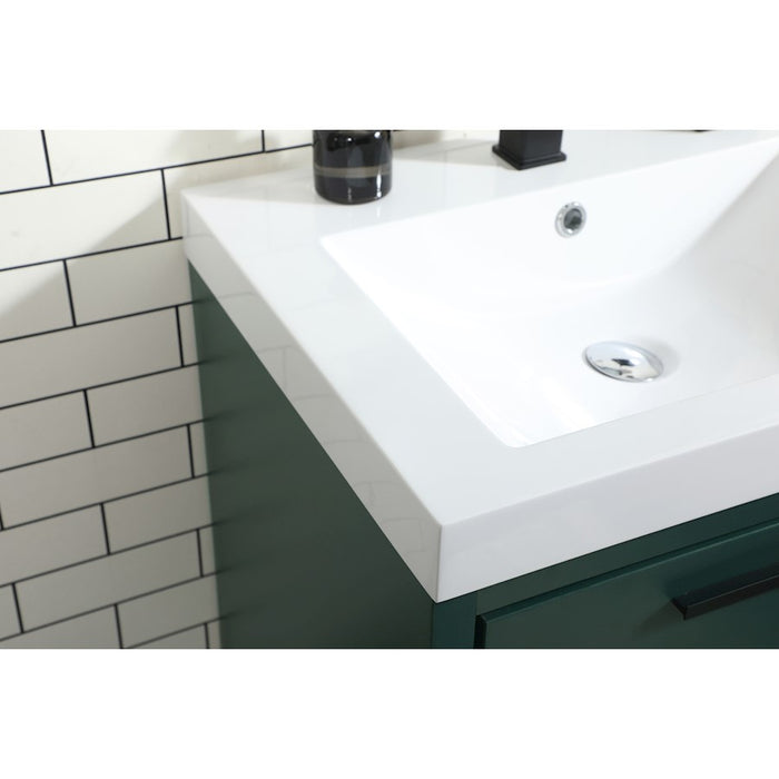 Elegant Kitchen/Bath Wyatt 24" Single Bathroom Vanity, Green