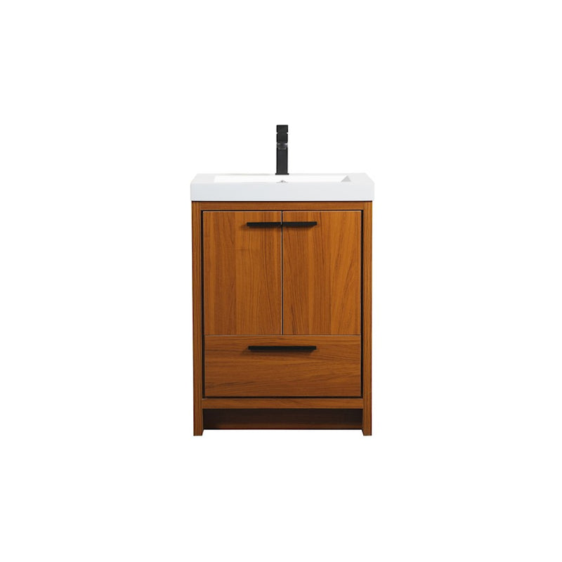 Elegant Kitchen/Bath Wyatt 24" Single Bathroom Vanity, Teak - VF46024MTK