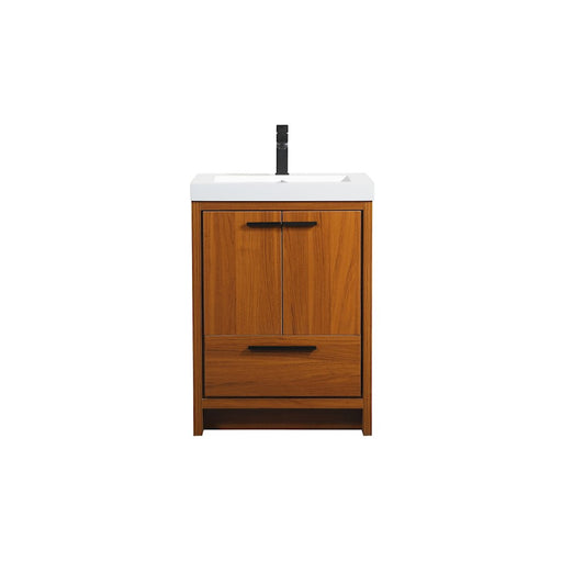 Elegant Kitchen/Bath Wyatt 24" Single Bathroom Vanity, Teak - VF46024MTK