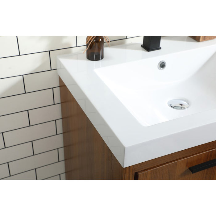 Elegant Kitchen/Bath Wyatt 24" Single Bathroom Vanity, Teak