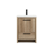 Elegant Kitchen/Bath Wyatt 24" Single Bathroom Vanity, Natural Oak - VF46024NT
