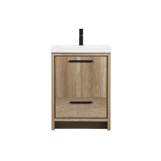 Elegant Kitchen/Bath Wyatt 24" Single Bathroom Vanity, Natural Oak - VF46024NT