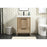 Elegant Kitchen/Bath Wyatt 24" Single Bathroom Vanity, Natural Oak
