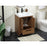 Elegant Kitchen/Bath Wyatt 24" Single Bathroom Vanity, Walnut Brown