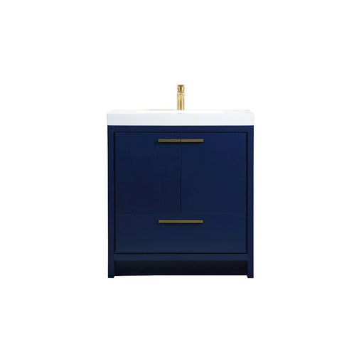 Elegant Kitchen/Bath Wyatt 30" Single Bathroom Vanity, Blue - VF46030MBL