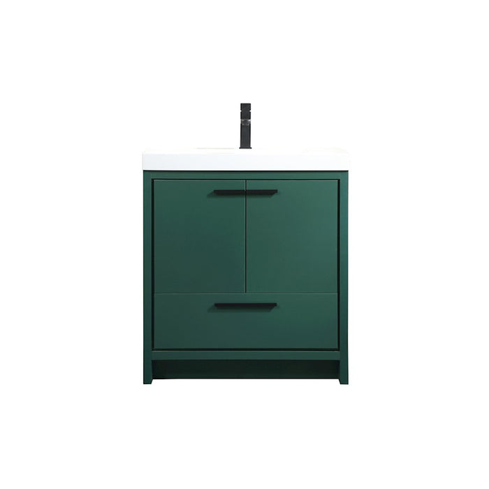 Elegant Kitchen/Bath Wyatt 30" Single Bathroom Vanity, Green - VF46030MGN