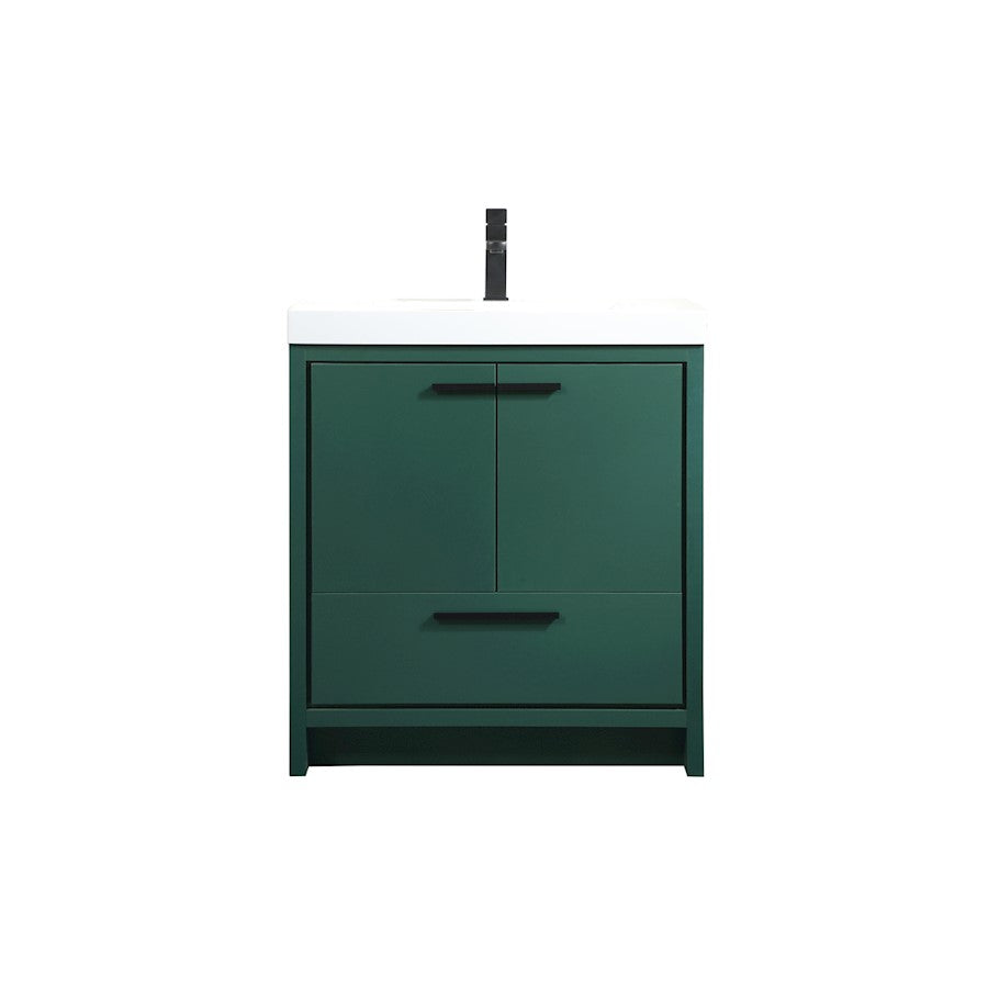 Elegant Kitchen/Bath Wyatt 30" Single Bathroom Vanity, Green - VF46030MGN