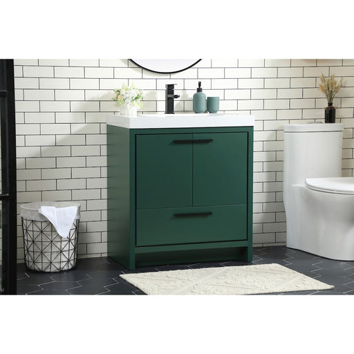 Elegant Kitchen/Bath Wyatt 30" Single Bathroom Vanity, Green