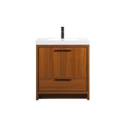 Elegant Kitchen/Bath Wyatt 30" Single Bathroom Vanity, Teak - VF46030MTK
