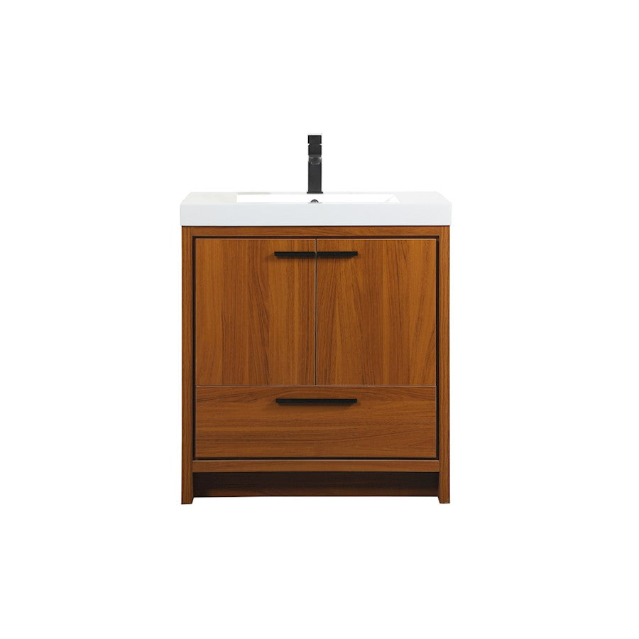 Elegant Kitchen/Bath Wyatt 30" Single Bathroom Vanity, Teak - VF46030MTK