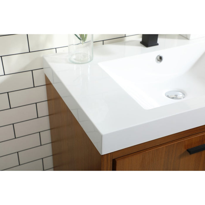 Elegant Kitchen/Bath Wyatt 30" Single Bathroom Vanity, Teak