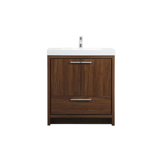 Elegant Kitchen/Bath Wyatt 30" Single Bathroom Vanity, Walnut - VF46030MWT