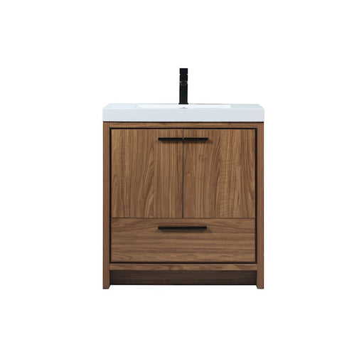 Elegant Kitchen/Bath Wyatt 30" Single Bathroom Vanity, Walnut Brown - VF46030WB