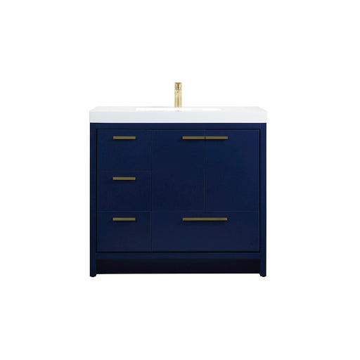 Elegant Kitchen/Bath Wyatt 36" Single Bathroom Vanity, Blue - VF46036MBL