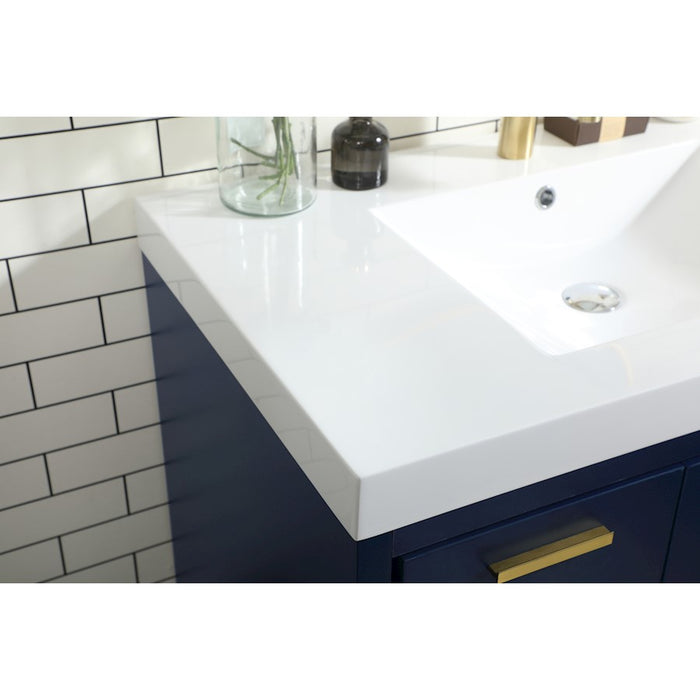 Elegant Kitchen/Bath Wyatt 36" Single Bathroom Vanity, Blue