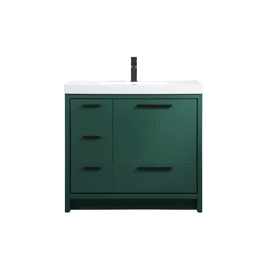 Elegant Kitchen/Bath Wyatt 36" Single Bathroom Vanity, Green - VF46036MGN