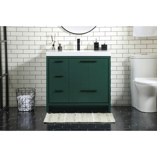 Elegant Kitchen/Bath Wyatt 36" Single Bathroom Vanity, Green