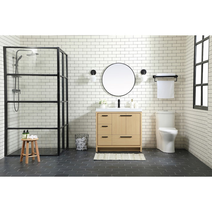 Elegant Kitchen/Bath Wyatt 36" Single Bathroom Vanity, Green