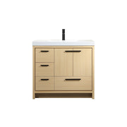 Elegant Kitchen/Bath Wyatt 36" Single Bathroom Vanity, Maple - VF46036MMP