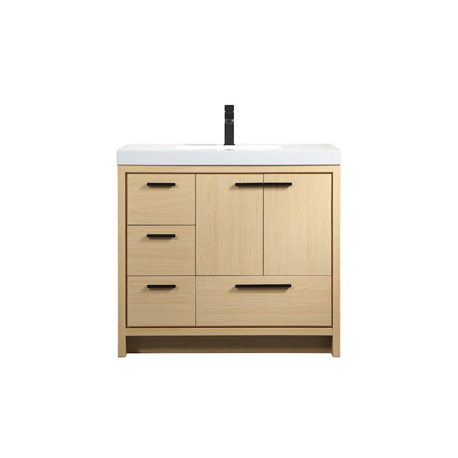Elegant Kitchen/Bath Wyatt 36" Single Bathroom Vanity, Maple - VF46036MMP