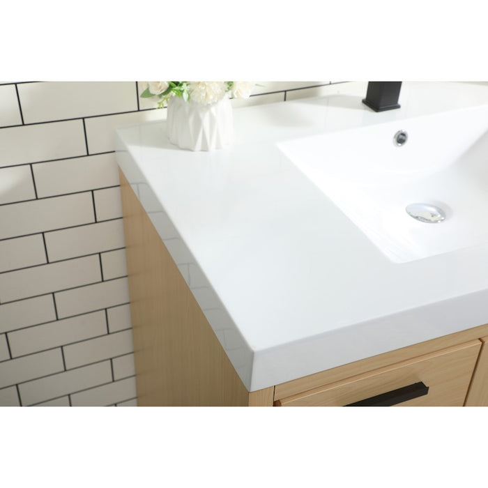 Elegant Kitchen/Bath Wyatt 36" Single Bathroom Vanity, Maple
