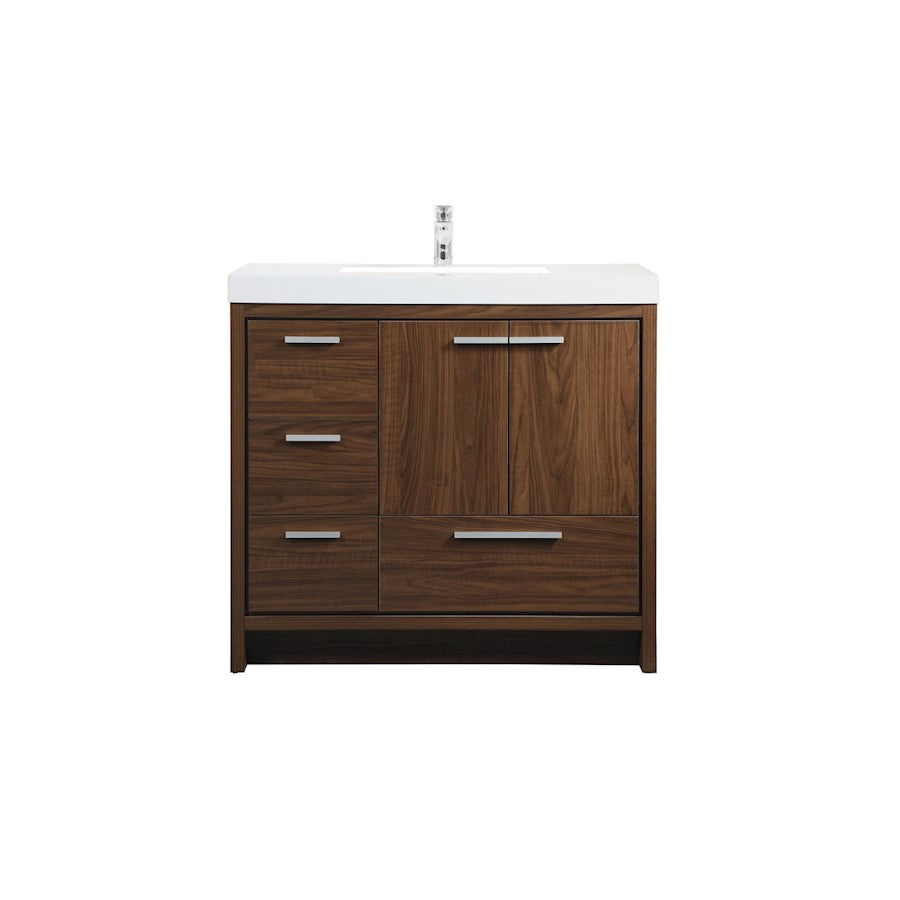 Elegant Kitchen/Bath Wyatt 36" Single Bathroom Vanity, Walnut - VF46036MWT