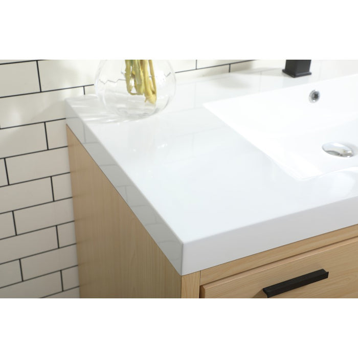 Elegant Kitchen/Bath Wyatt 42" Single Bathroom Vanity, Maple