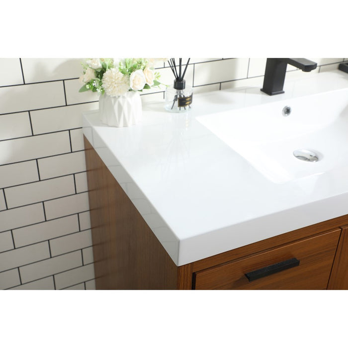Elegant Kitchen/Bath Wyatt 42" Single Bathroom Vanity, Teak