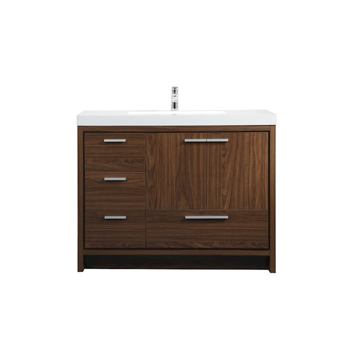 Elegant Kitchen/Bath Wyatt 42" Single Bathroom Vanity, Walnut - VF46042MWT