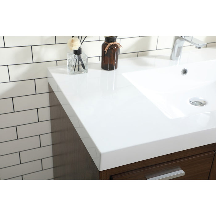Elegant Kitchen/Bath Wyatt 42" Single Bathroom Vanity, Walnut