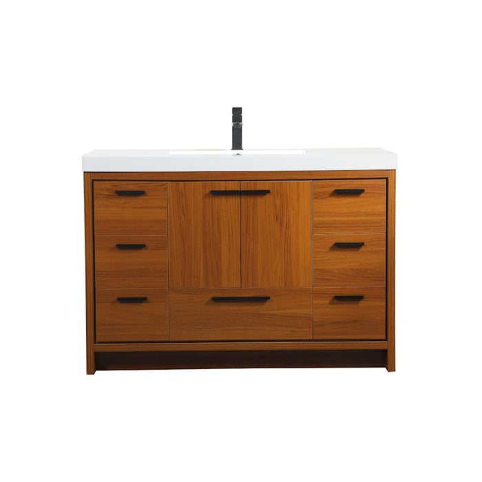 Elegant Kitchen/Bath Wyatt 48" Single Bathroom Vanity, Teak - VF46048MTK