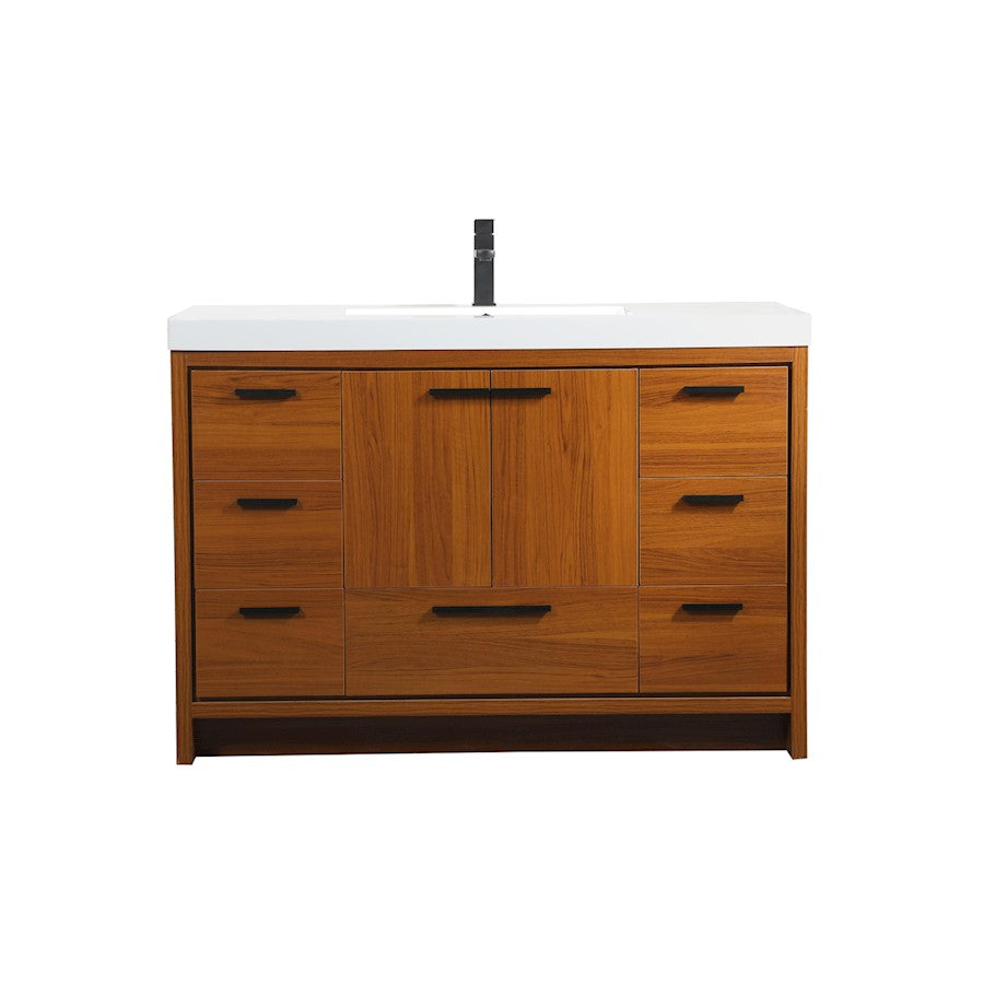 Elegant Kitchen/Bath Wyatt 48" Single Bathroom Vanity, Teak - VF46048MTK