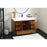 Elegant Kitchen/Bath Wyatt 48" Single Bathroom Vanity, Teak