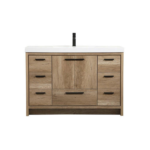 Elegant Kitchen/Bath Wyatt 48" Single Bathroom Vanity, Natural Oak - VF46048NT
