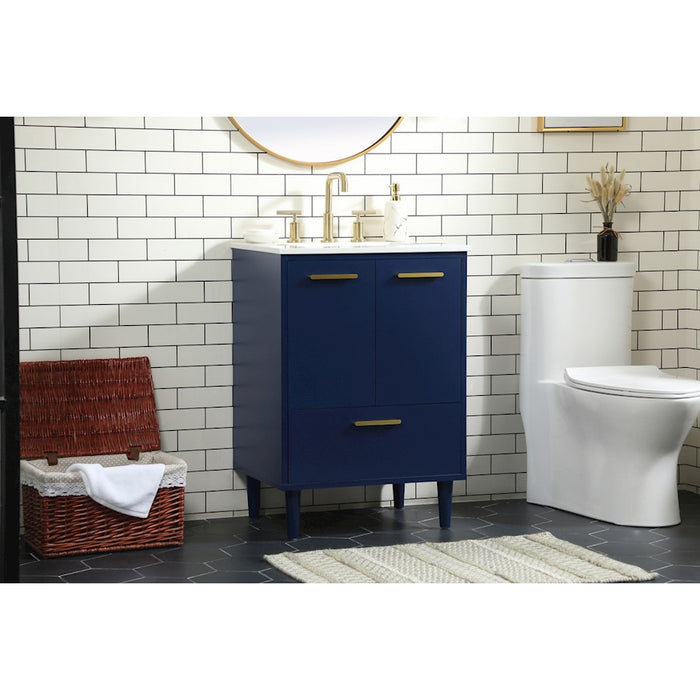 Elegant Kitchen/Bath Baldwin 24" Bathroom Vanity, Blue