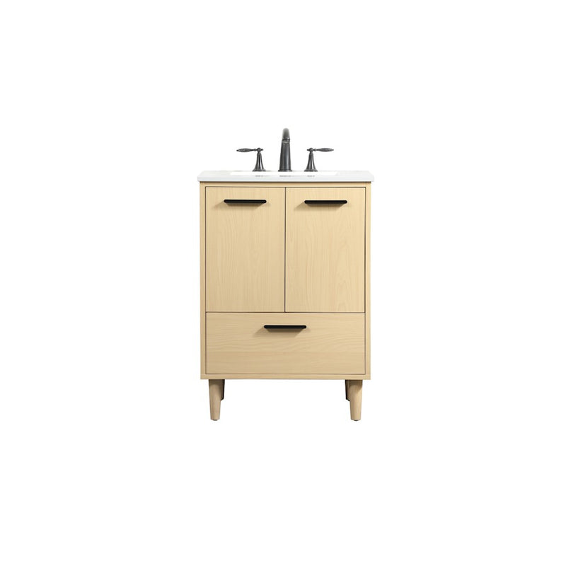 Elegant Kitchen/Bath Baldwin 24" Bathroom Vanity, Maple - VF47024MMP