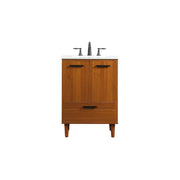 Elegant Kitchen/Bath Baldwin 24" Bathroom Vanity, Teak - VF47024MTK